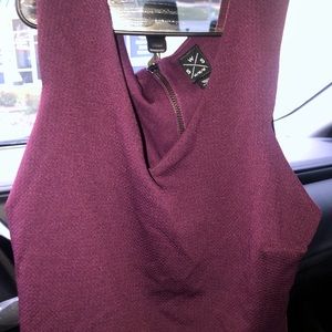 New dark purple crop top tank